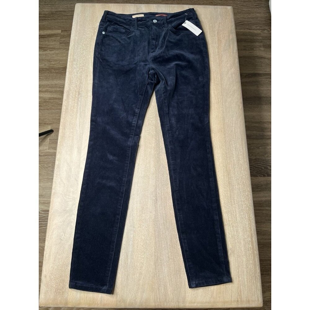Anthropologie NWT Pilcro Corduroy Navy Skinny Jeans Size 28 Tall